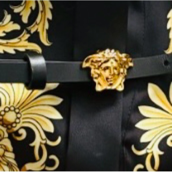 Versace La Medusa Leather Belt Authentic - Picture 5 of 11